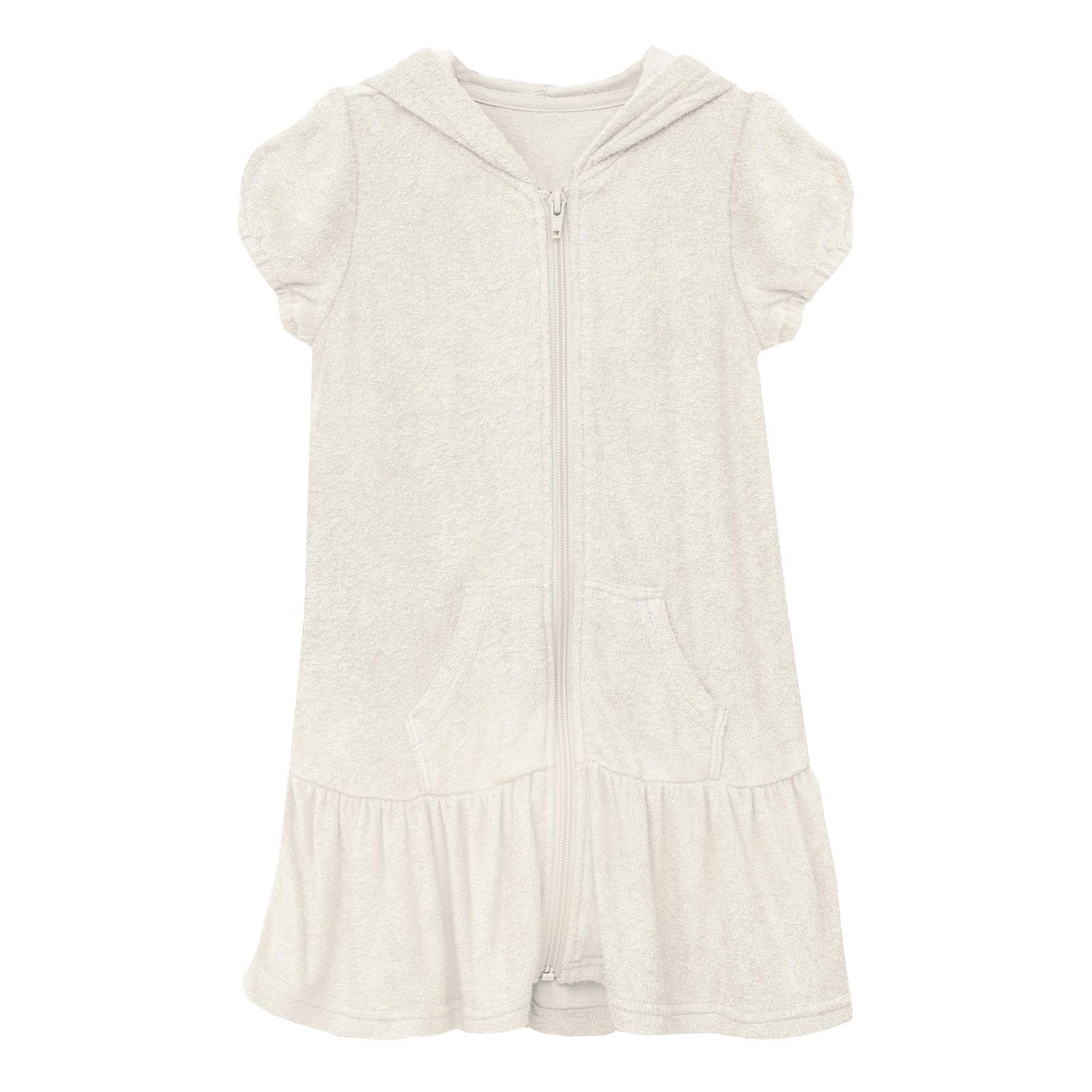 Terry Ruffle Swim Cover-Up in Natural (268704)