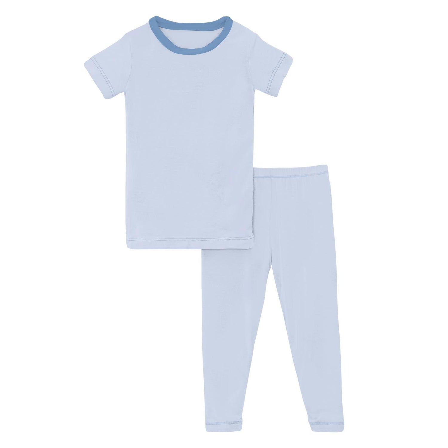 Short Sleeve Pajama Set in Dew with Dream Blue (269002)