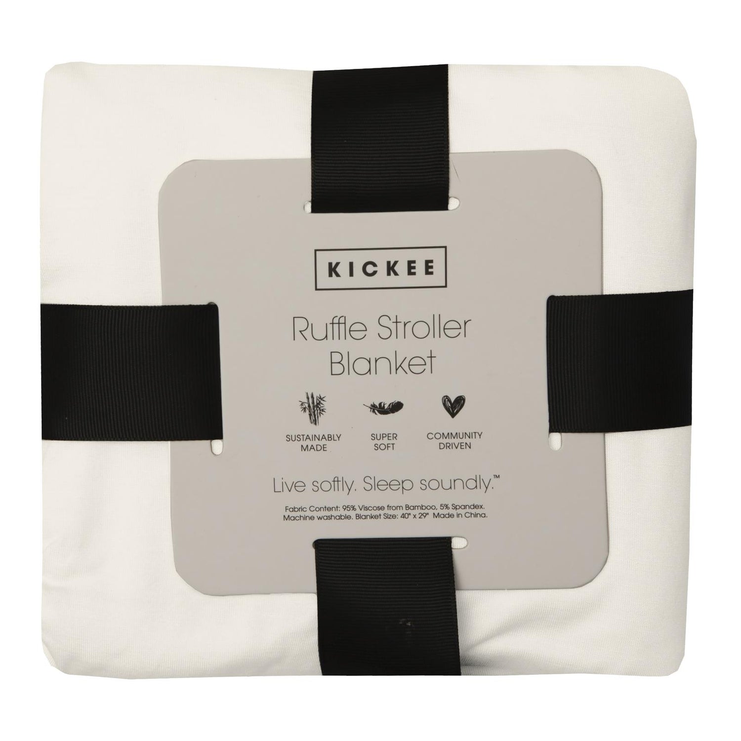 Print Ruffle Stroller Blanket in Baby Rose Pegasus (358170)