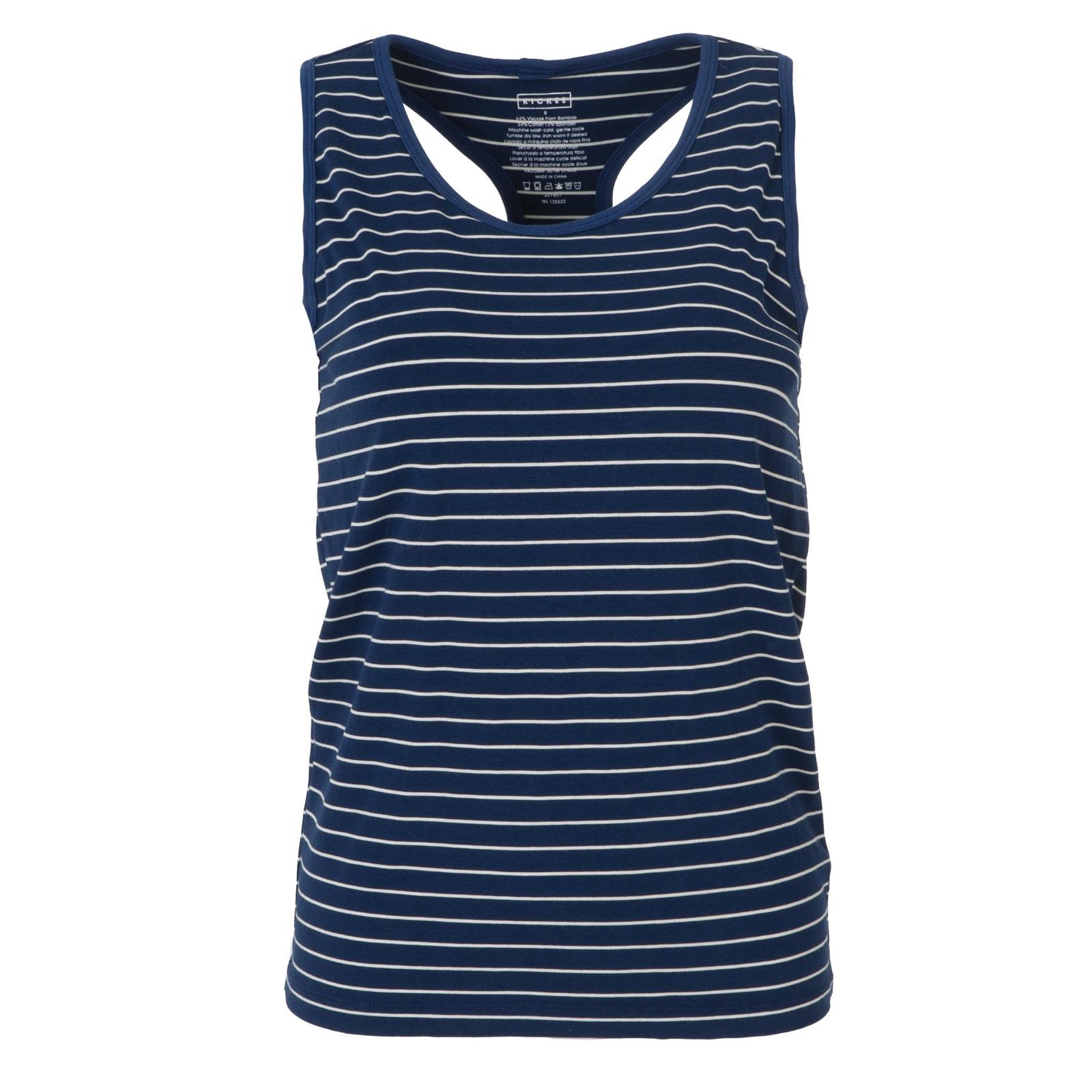 Print Women's Luxe Tank in Tokyo Navy Stripe