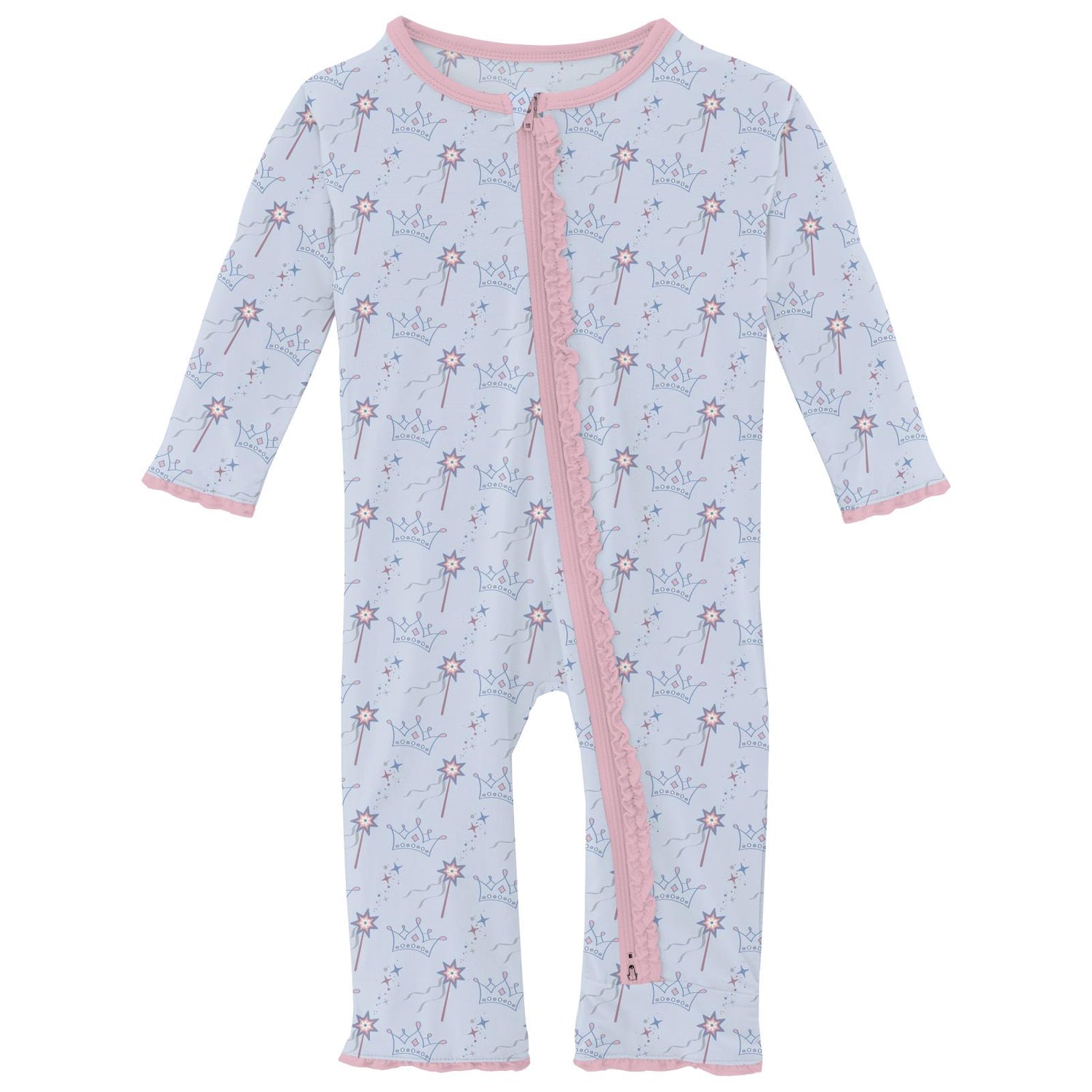 Print Muffin Ruffle Coverall with 2 Way Zipper in Dew Magical Princess