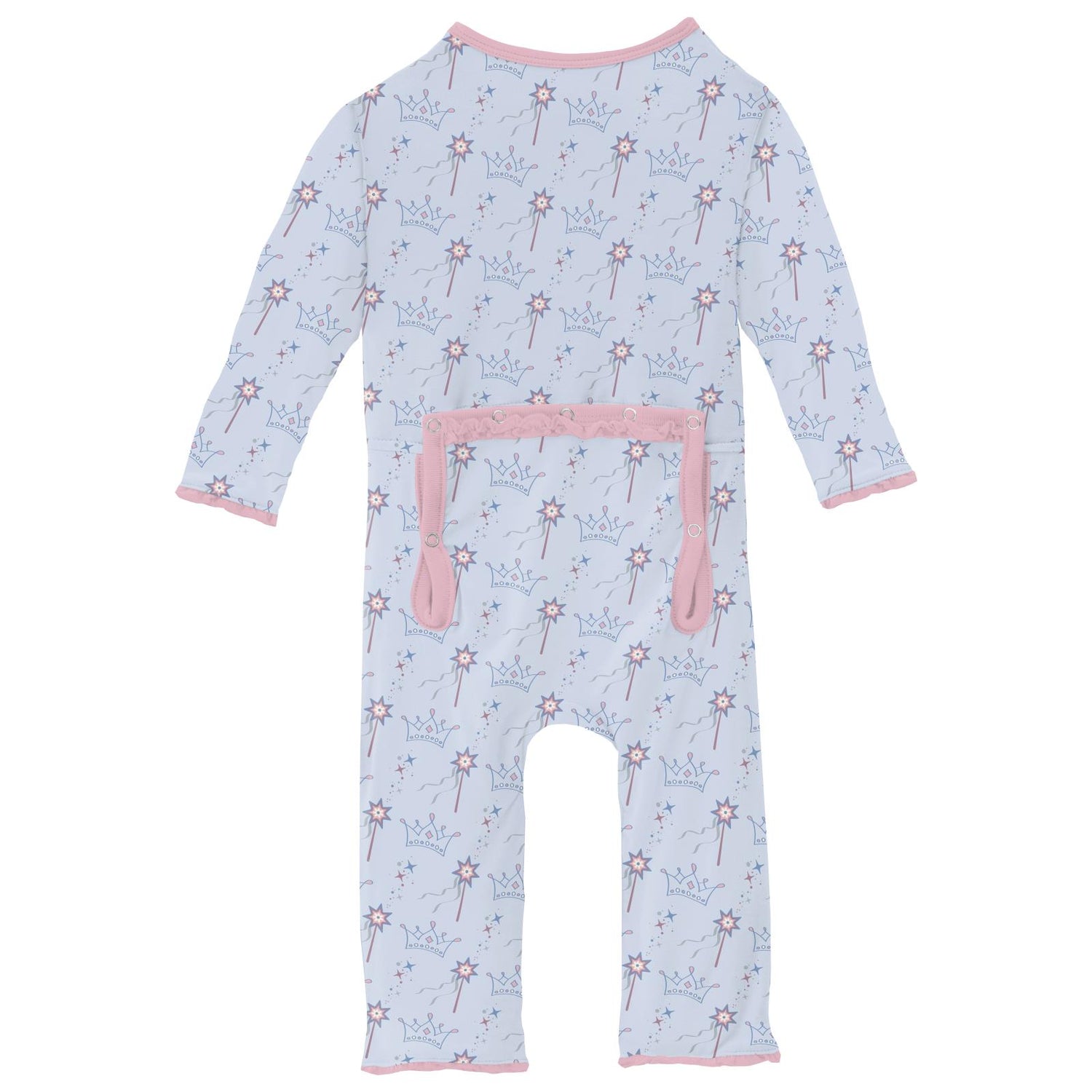 Print Muffin Ruffle Coverall with 2 Way Zipper in Dew Magical Princess