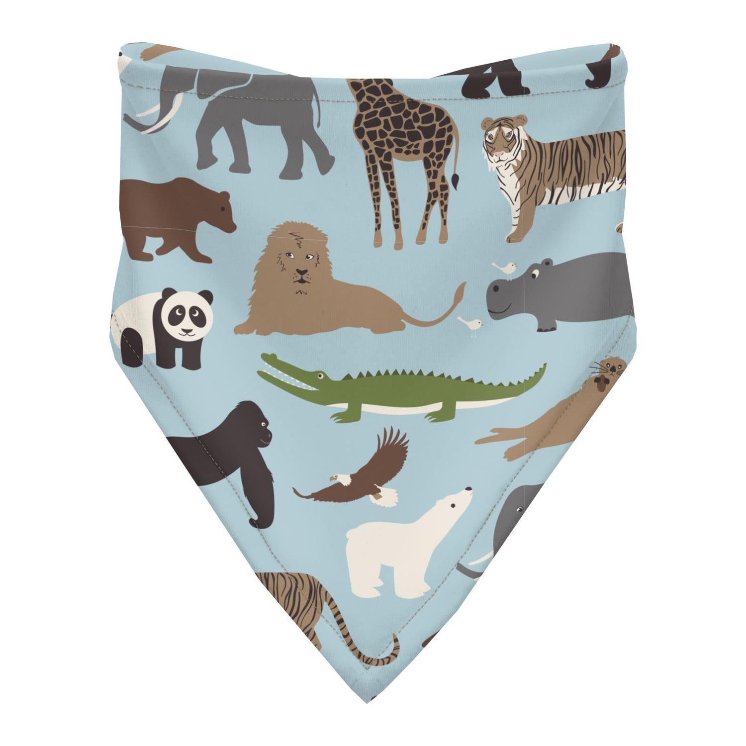 Print Bandana Bib in Spring Sky Zoo (246637)
