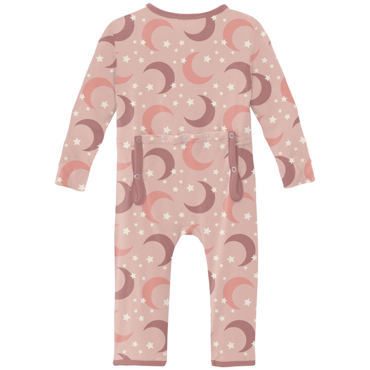 Print Coverall with 2 Way Zipper in Peach Blossom Moon and Stars (246775)
