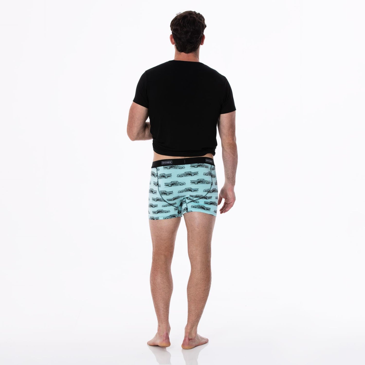 Men's Print Boxer Brief in Summer Sky Hot Rod (240501)