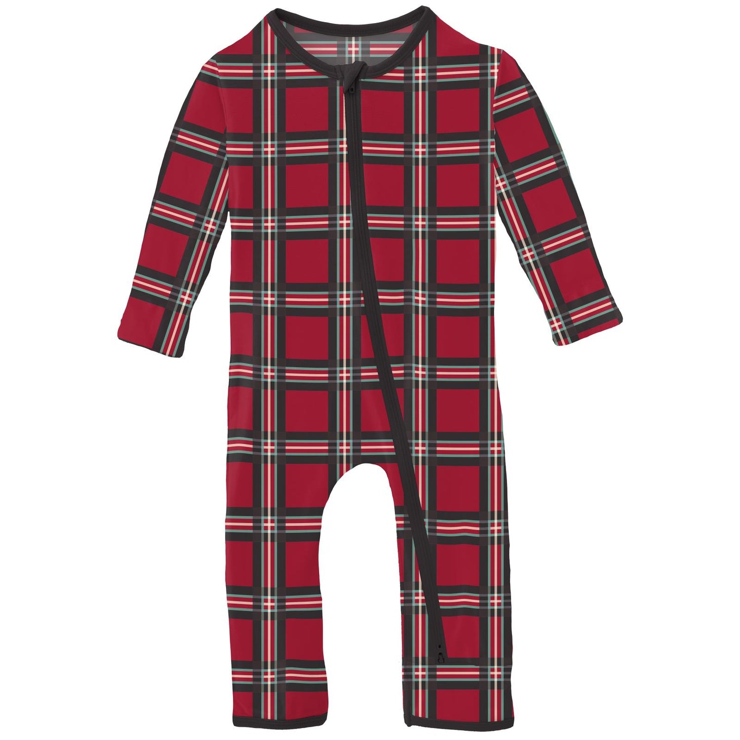 Print Coverall with 2 Way Zipper in Classic Holiday Plaid (275571)