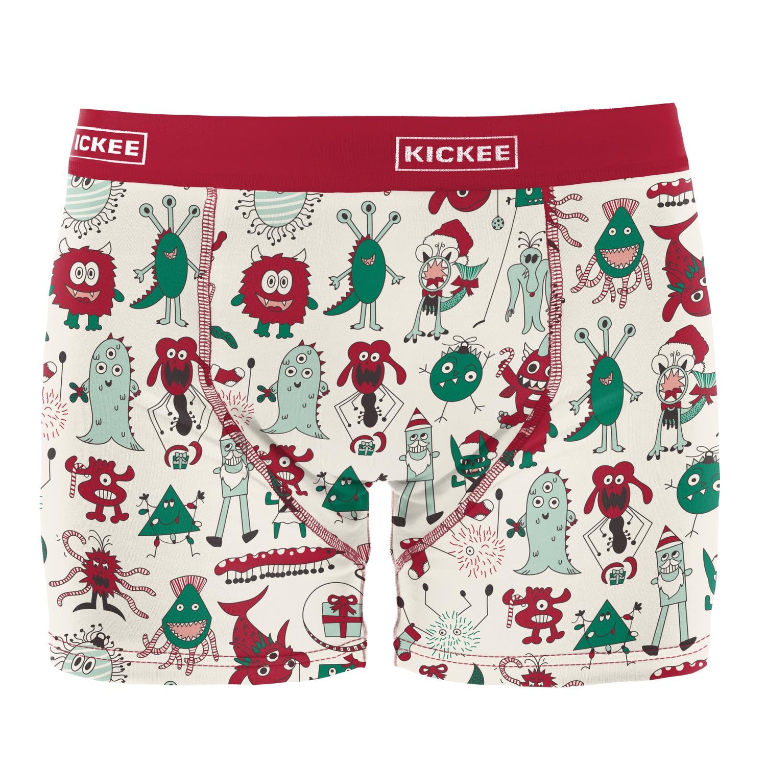 Men's Print Boxer Brief in Merry Monsters