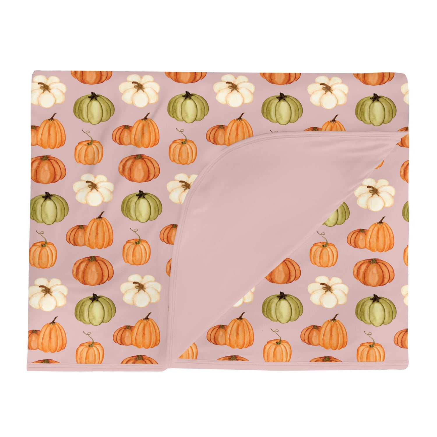 Print Double Layer Throw Blanket in Baby Rose Pumpkin Patch (332826)