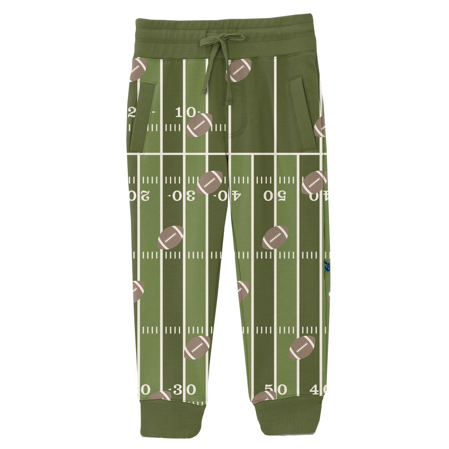 Print Fleece Joggers in Pesto Football (364667)