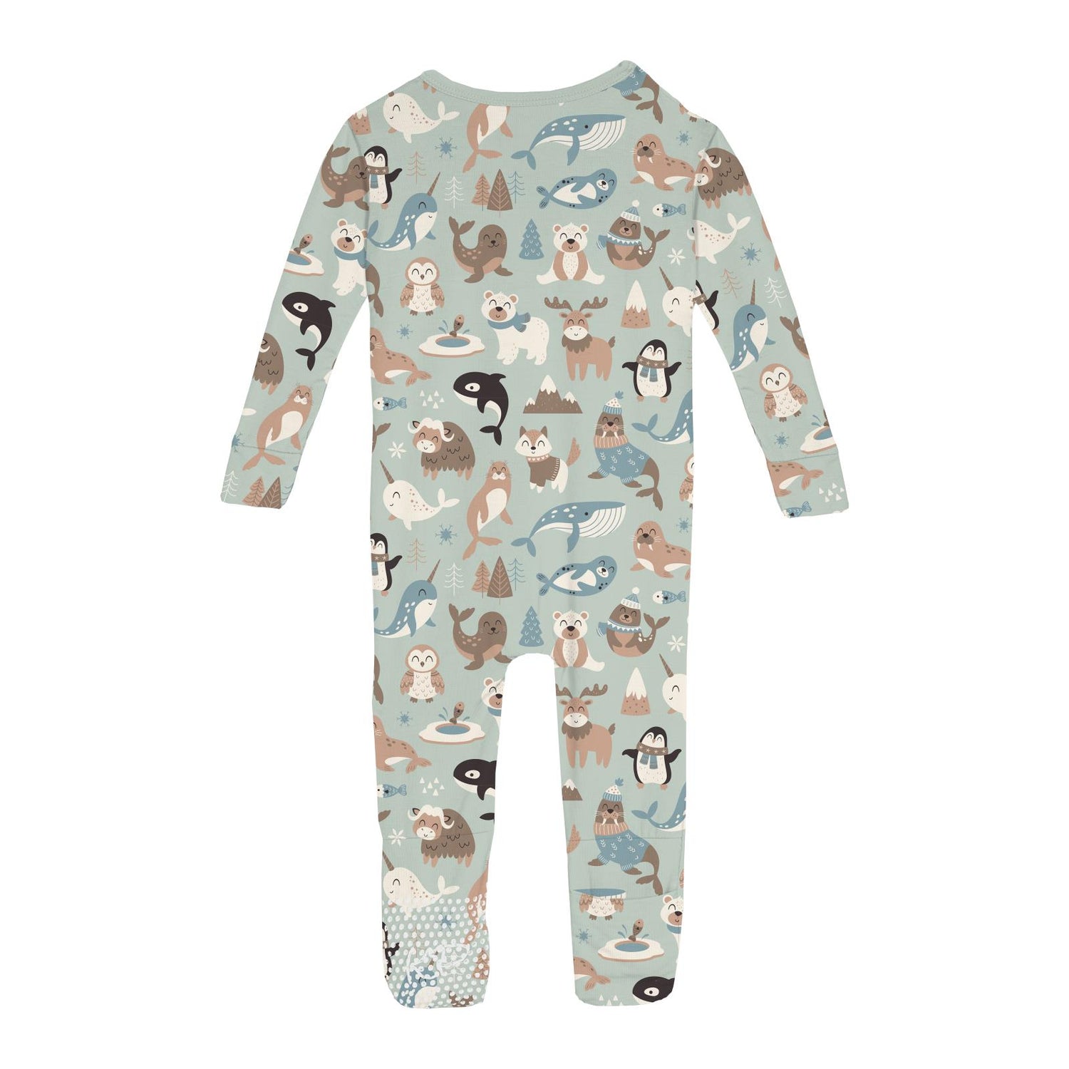 Print Convertible Coverall in Aloe Arctic Animals (367365)
