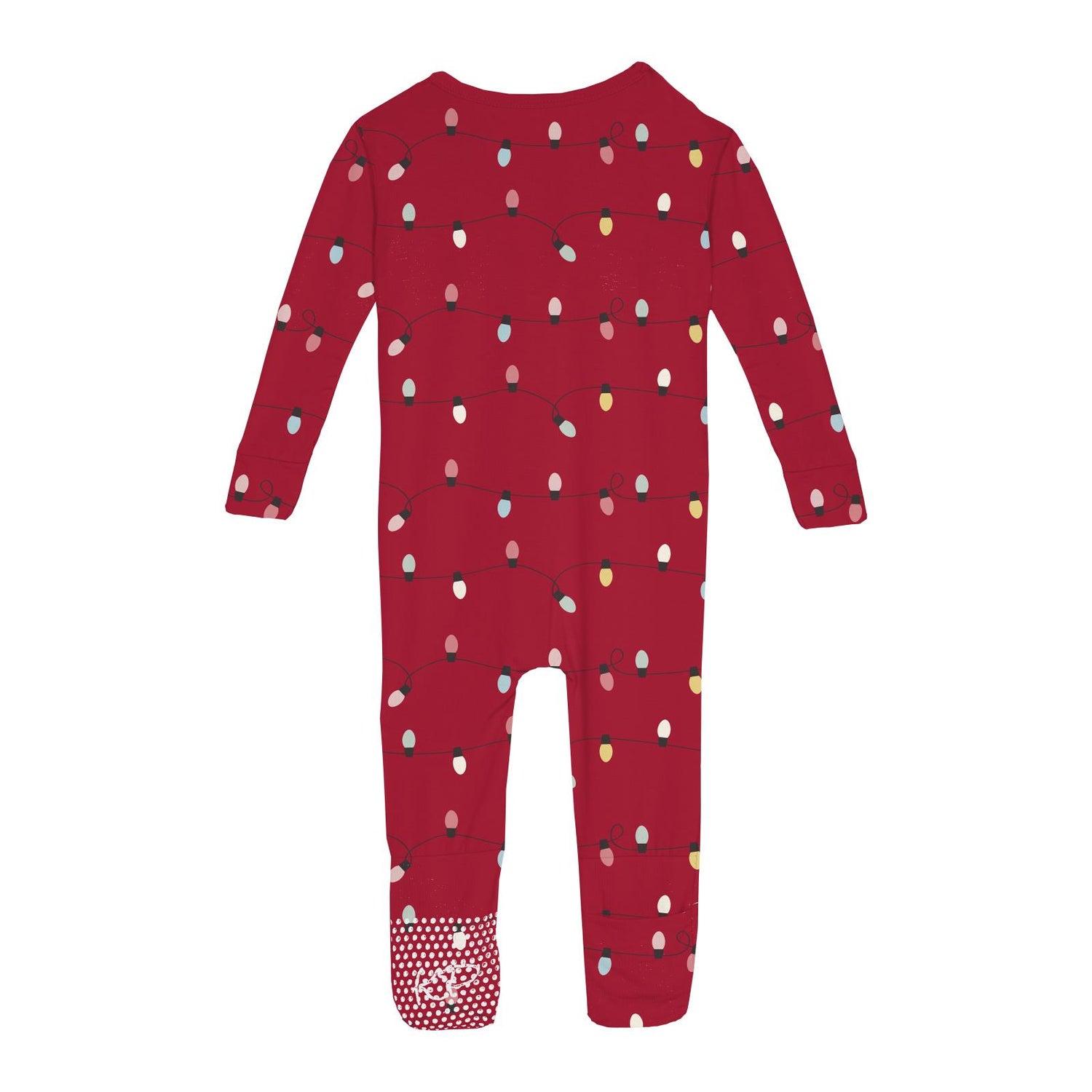 Print Convertible Coverall in Crimson Holiday Lights (367417)