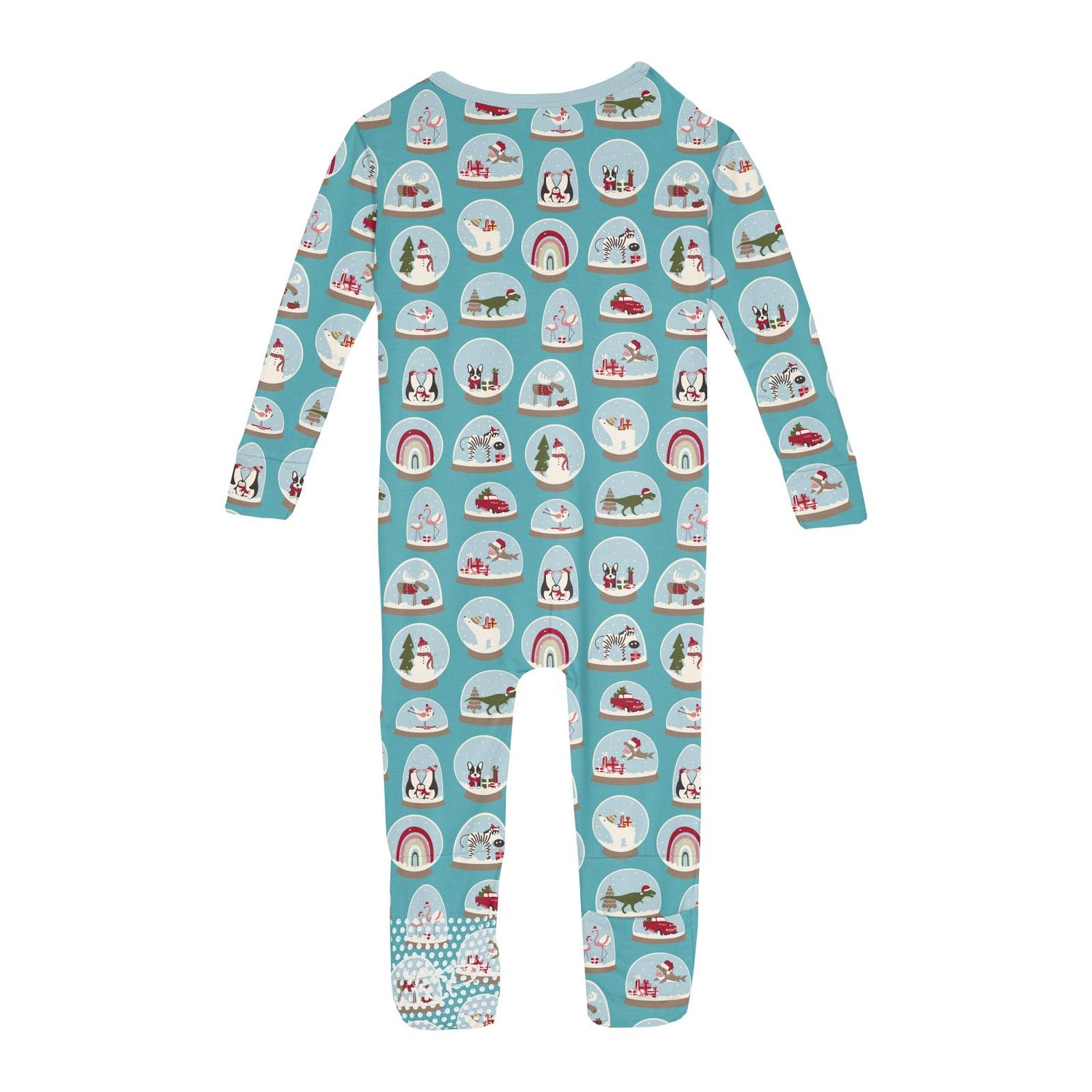 Print Convertible Coverall in Glacier Snow Globes (367438)