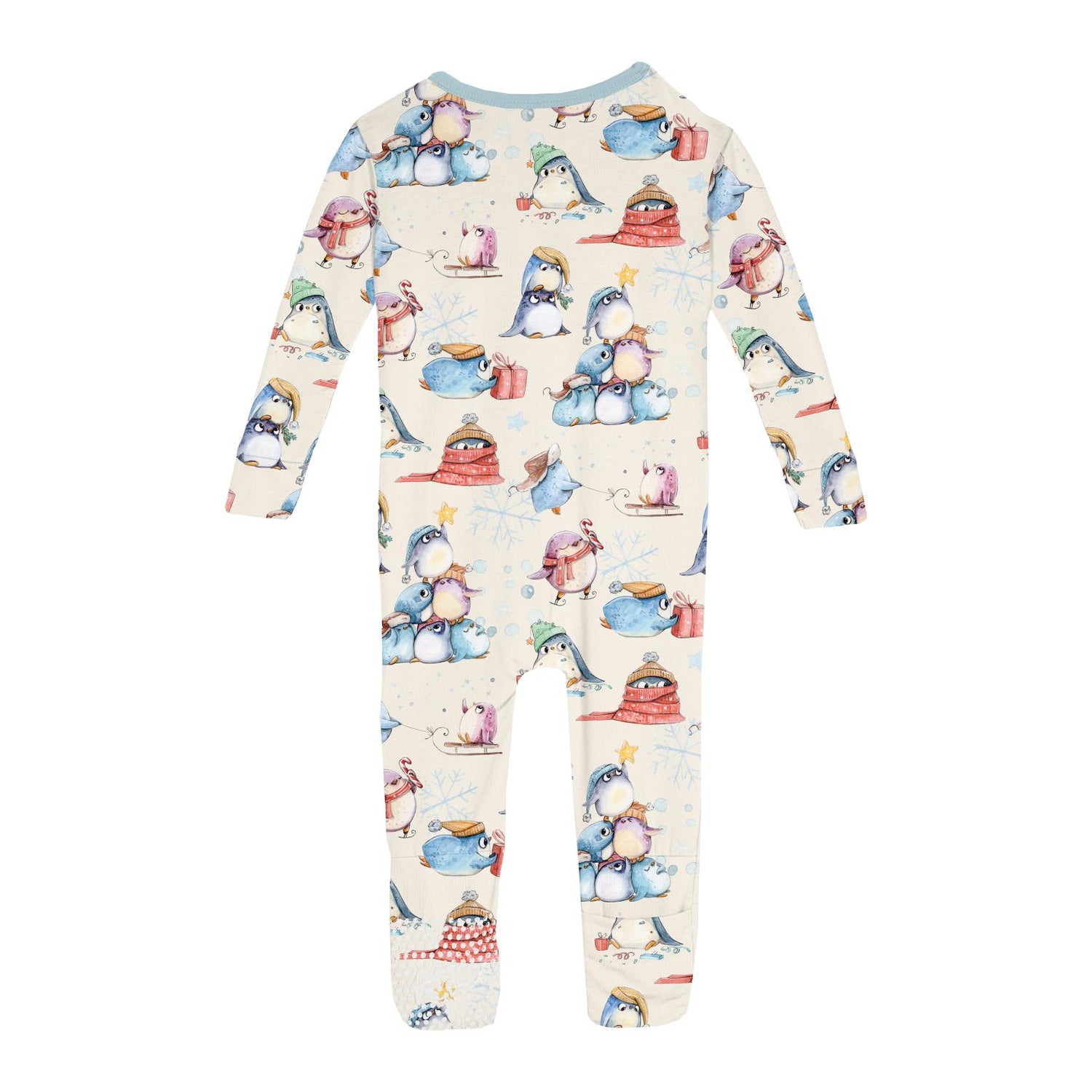 Print Convertible Coverall in Natural Silly Penguins (367493)