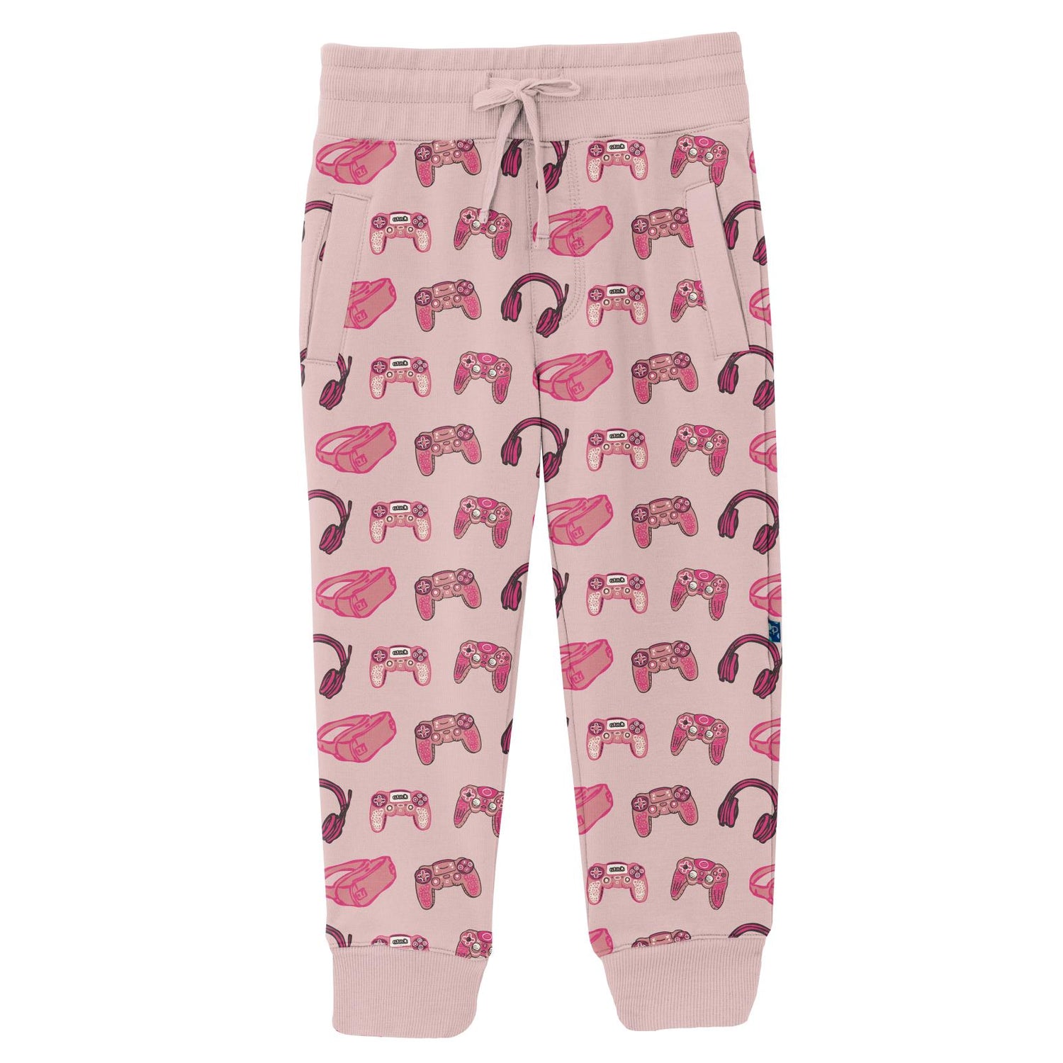 Print Fleece Joggers in Baby Rose Gamer (353549)