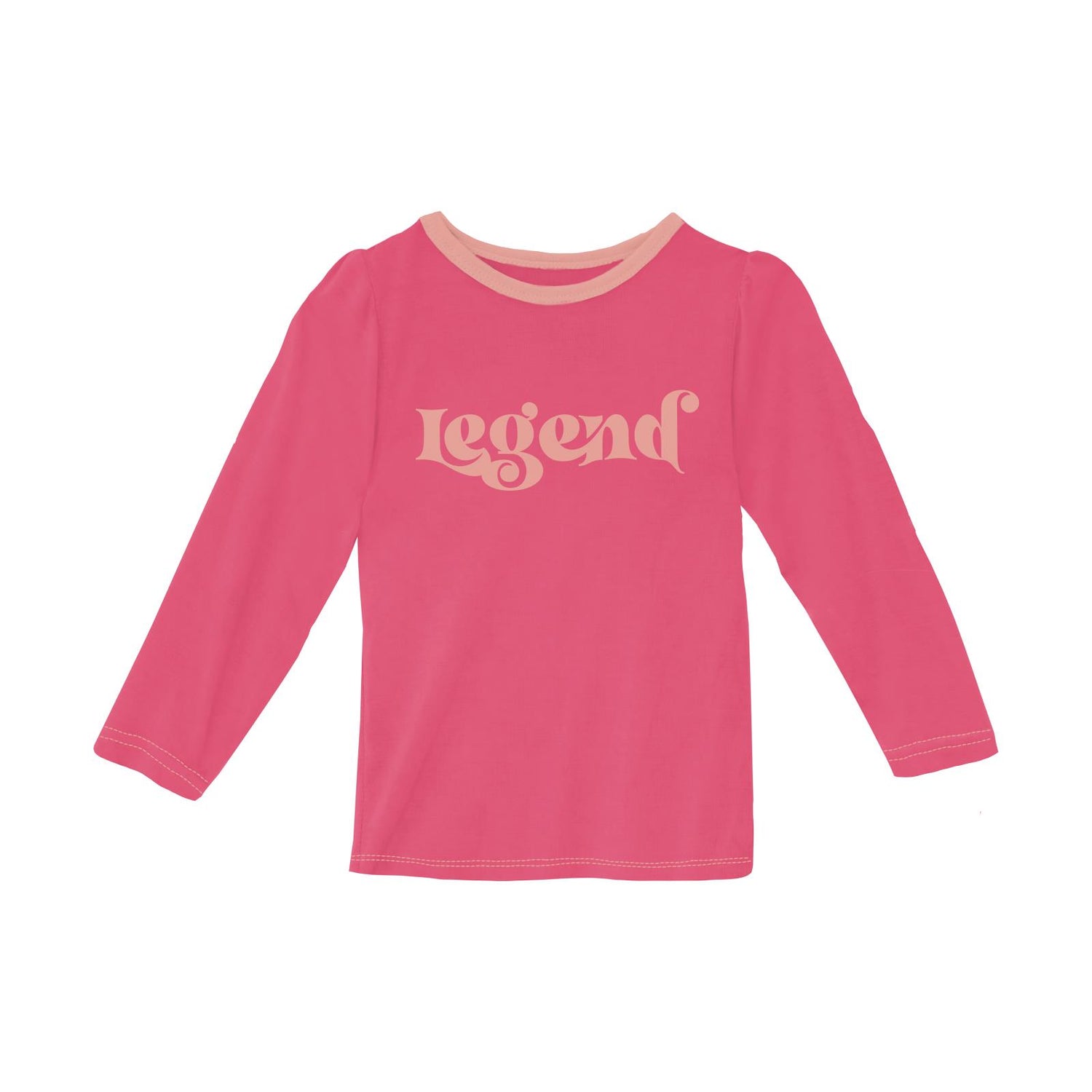 Long Sleeve Graphic Puff Tee in Winter Rose Legend (293179)