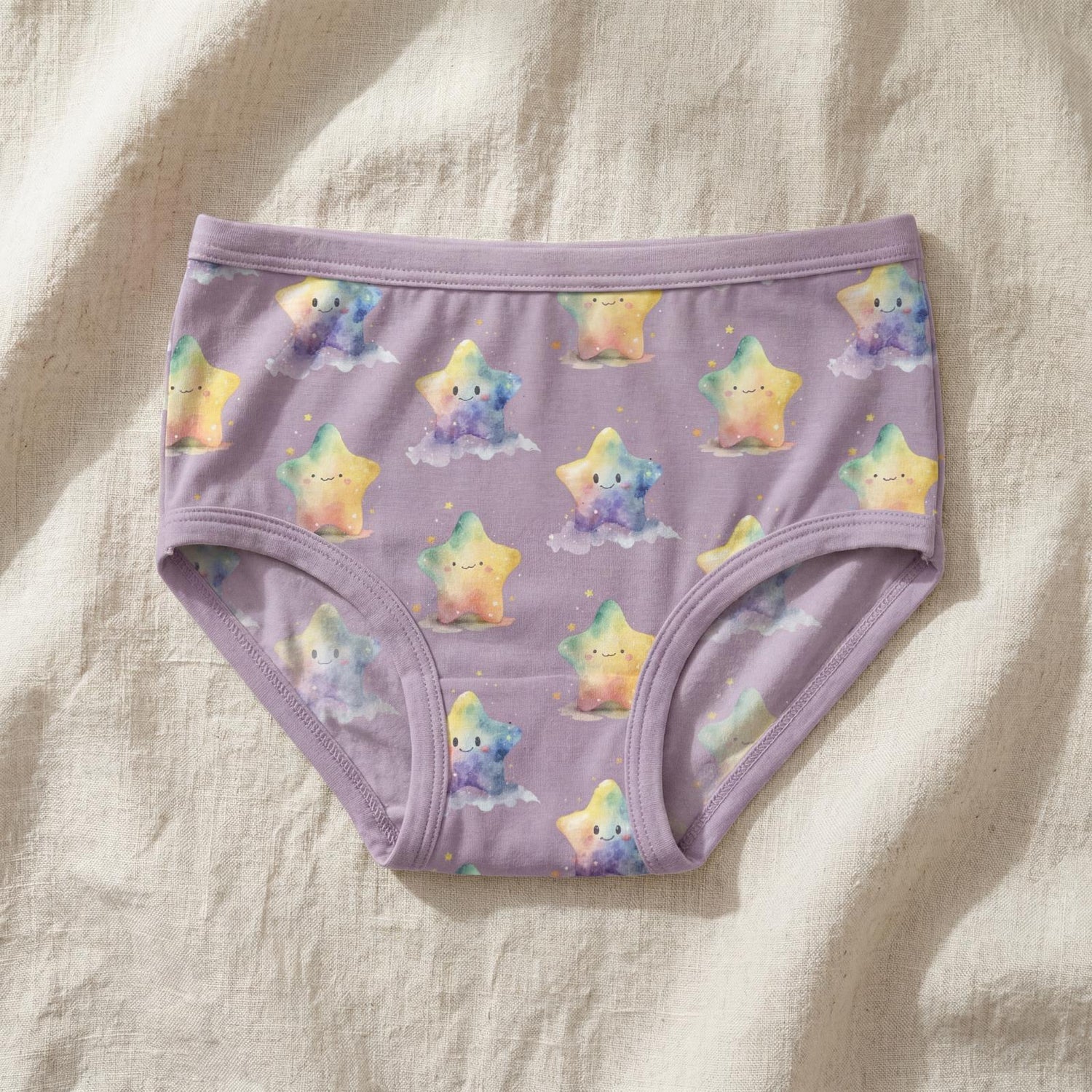 Print Girl's Underwear in Rainbow Stars (378167)