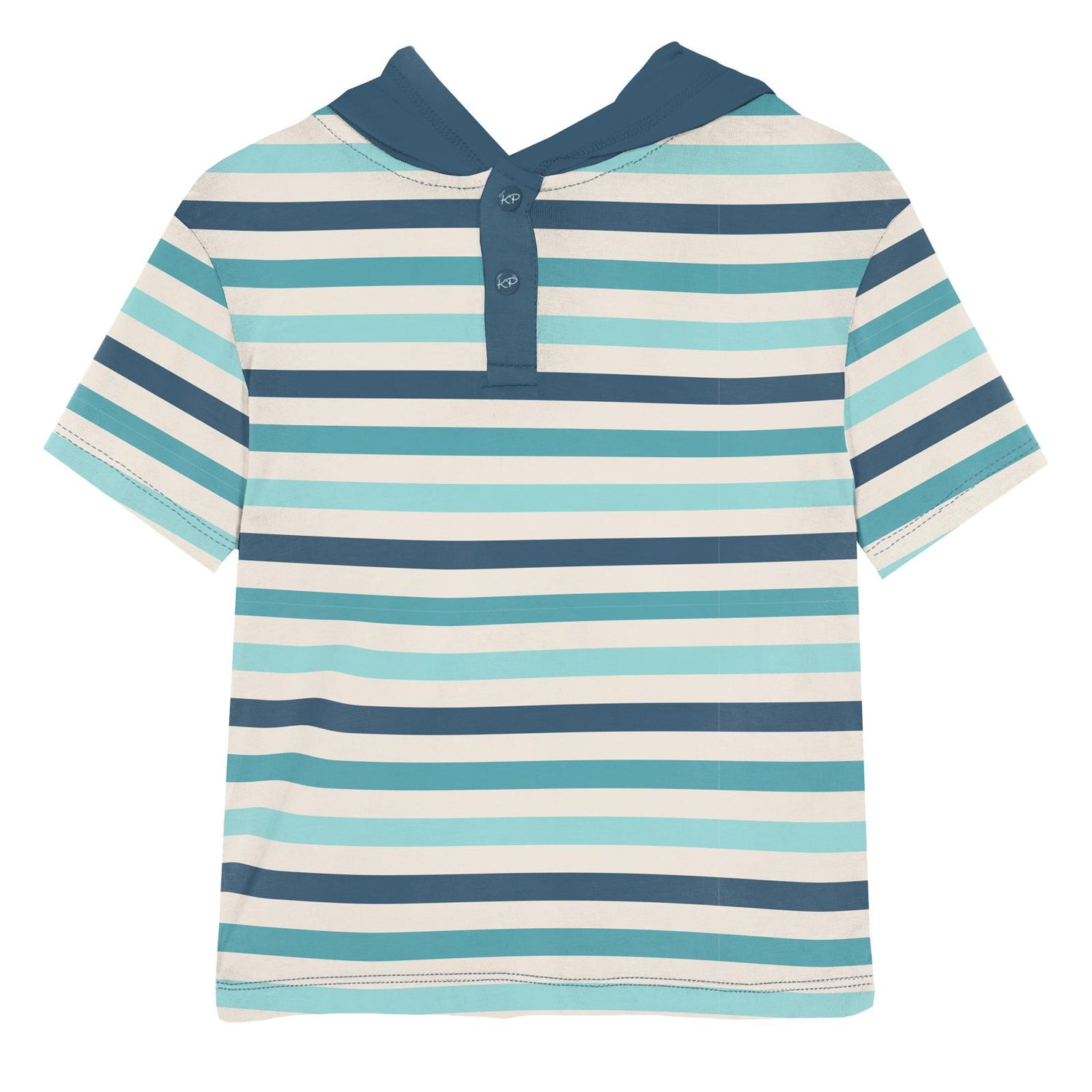 Print Short Sleeve Hoodie Tee in Cruisin' Stripe (258056)