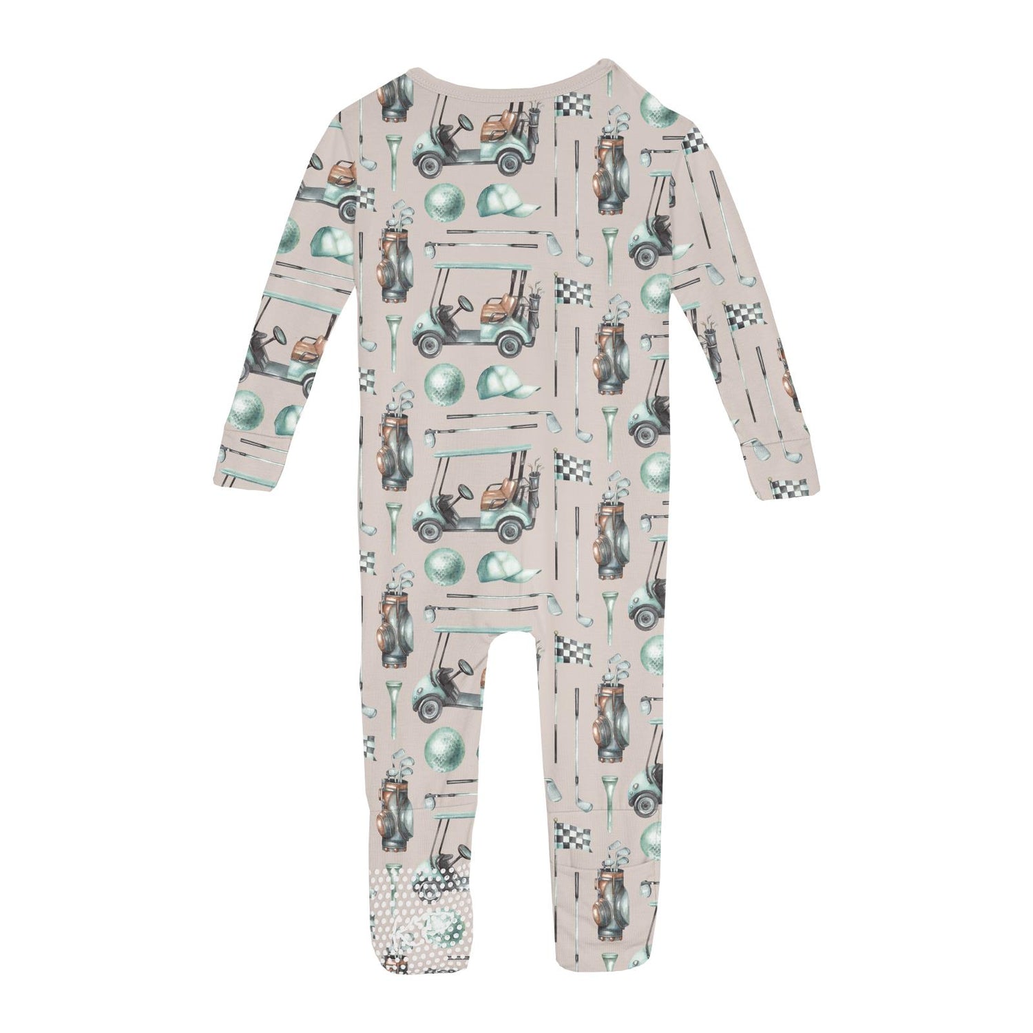 Print Convertible Sleeper with Zipper in Latte Golf (341329)