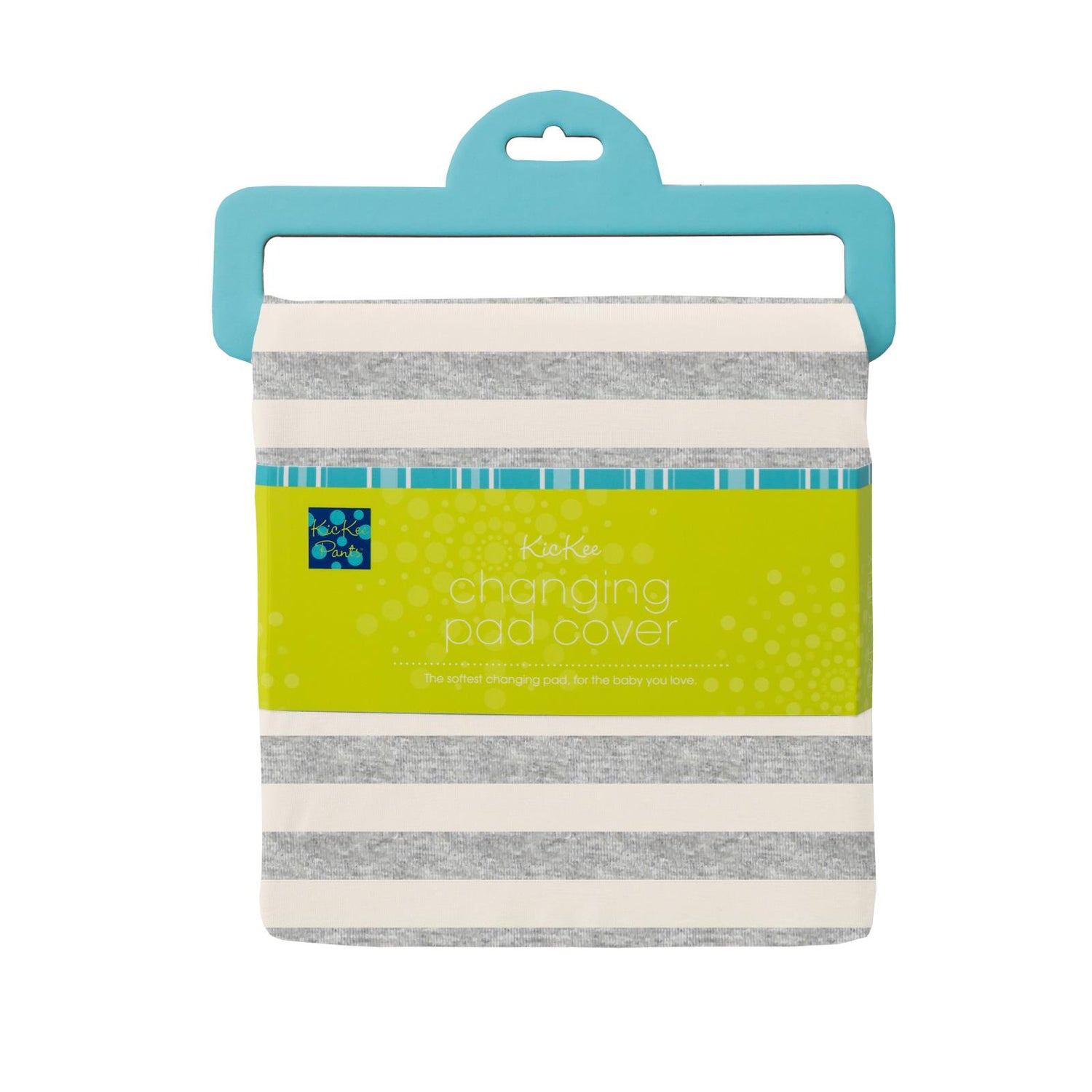 Print Changing Pad Cover in Heathered Mist Sweet Stripe (258189)