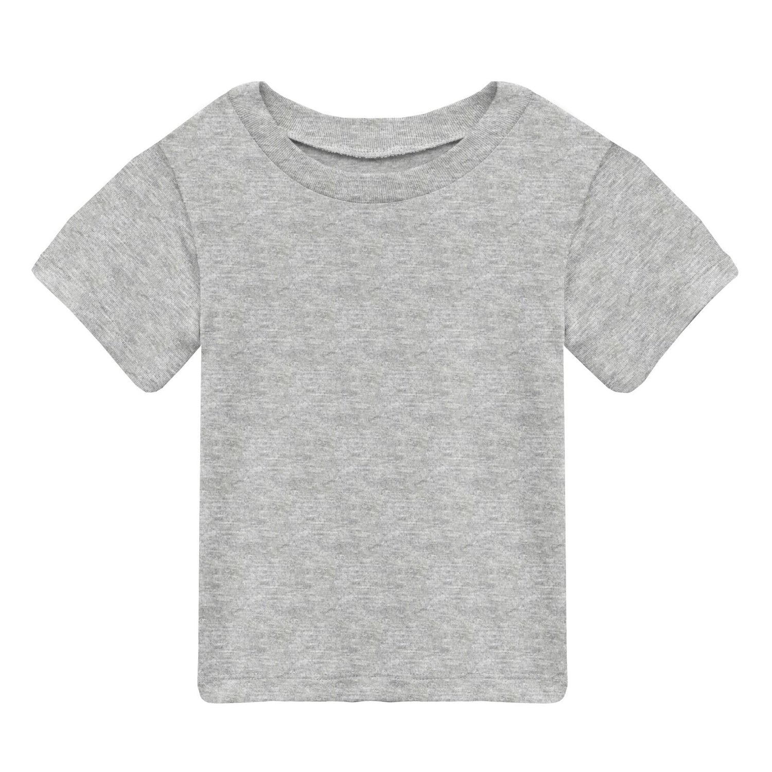 Short Sleeve Easy Fit Crew Neck Tee in Heathered Mist (317388)