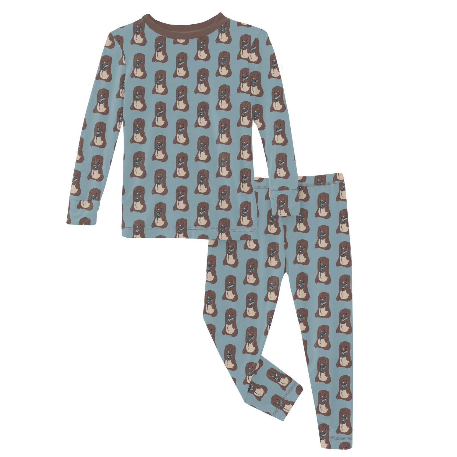 Print Long Sleeve Pajama Set in Stormy Sea Velveteen Rabbit (292050)