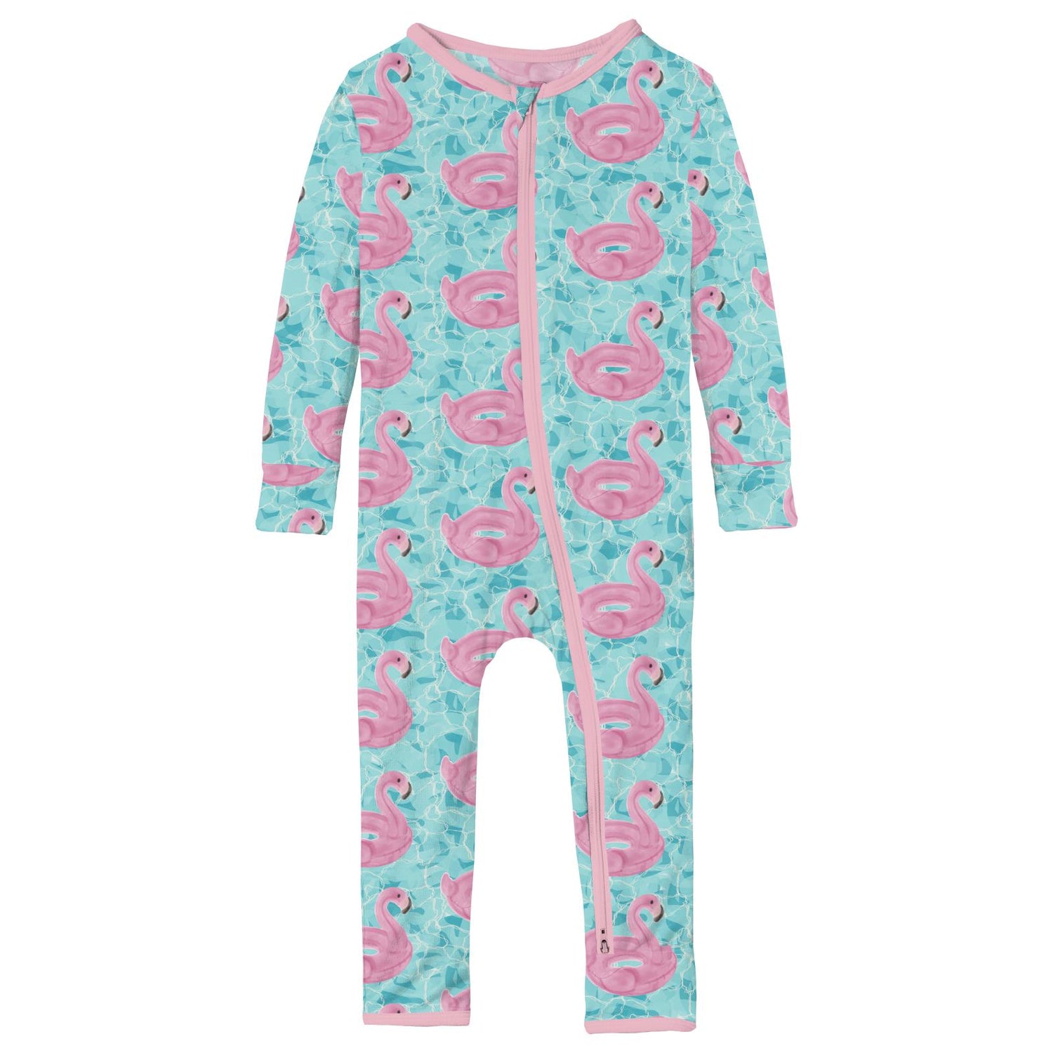 Print Coverall with 2 Way Zipper in Pool Party (338915)