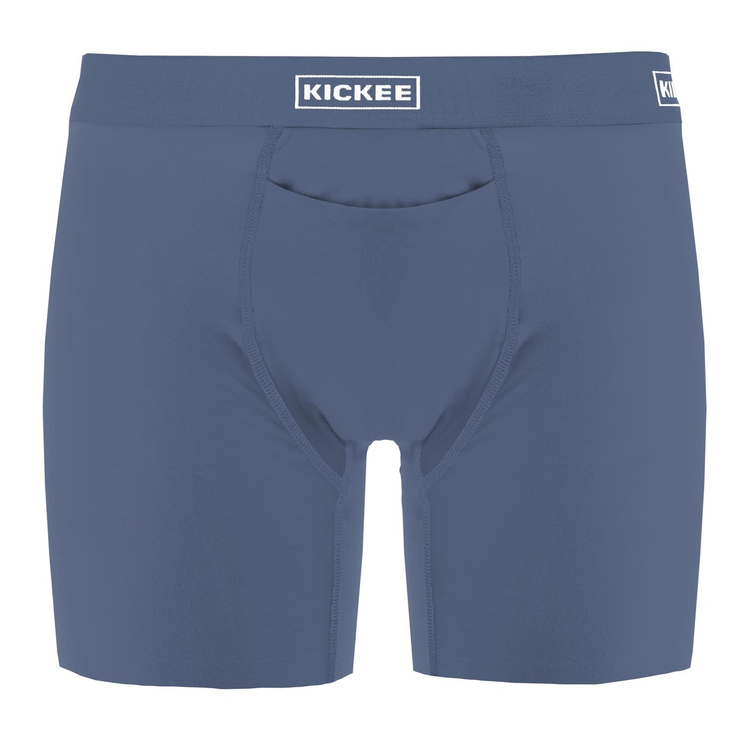 Men's Mid-Length Boxer Brief with Top Fly in Denim (361827)