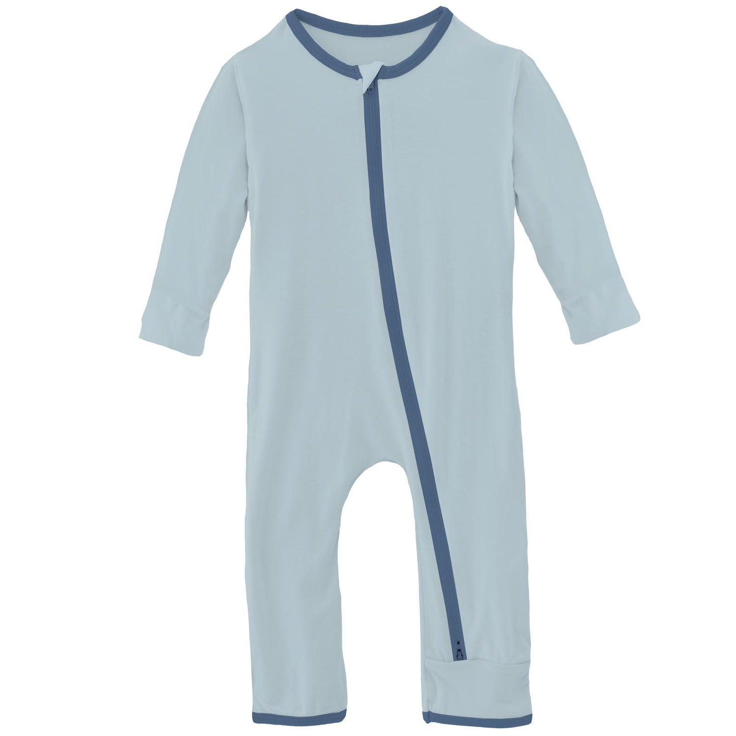 Coverall with 2 Way Zipper in Spring Sky with Denim (361991)