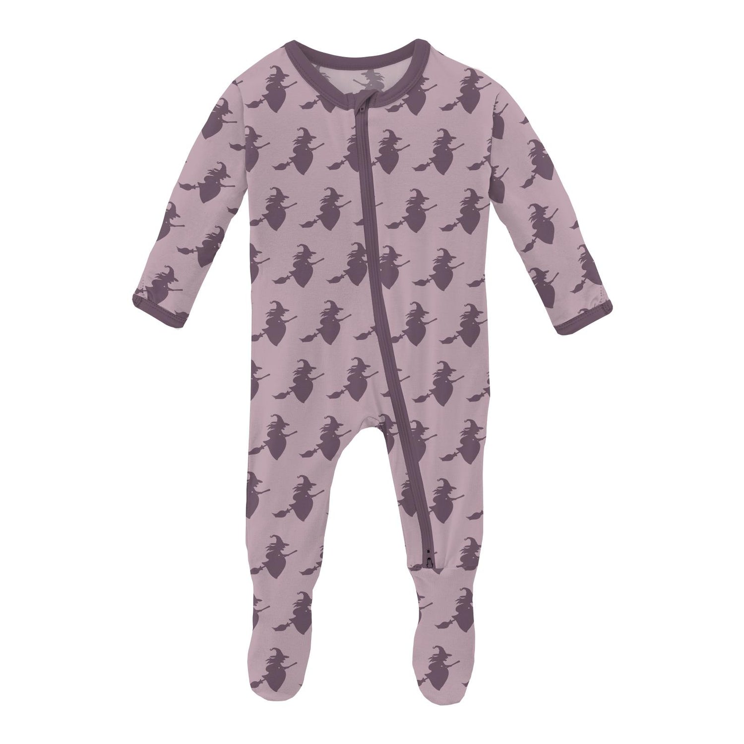 Print Footie with 2 Way Zipper in Sweet Pea Witch (259607)