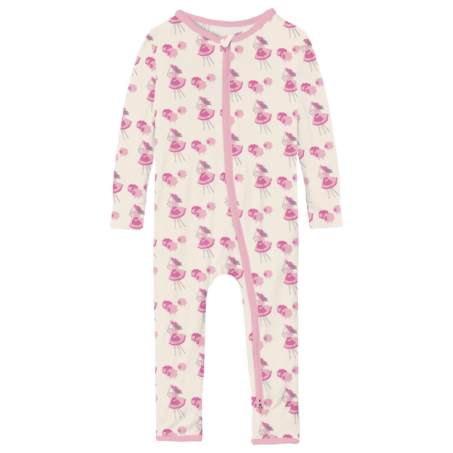 Print Coverall with 2 Way Zipper in Natural Little Bo Peep (267369)