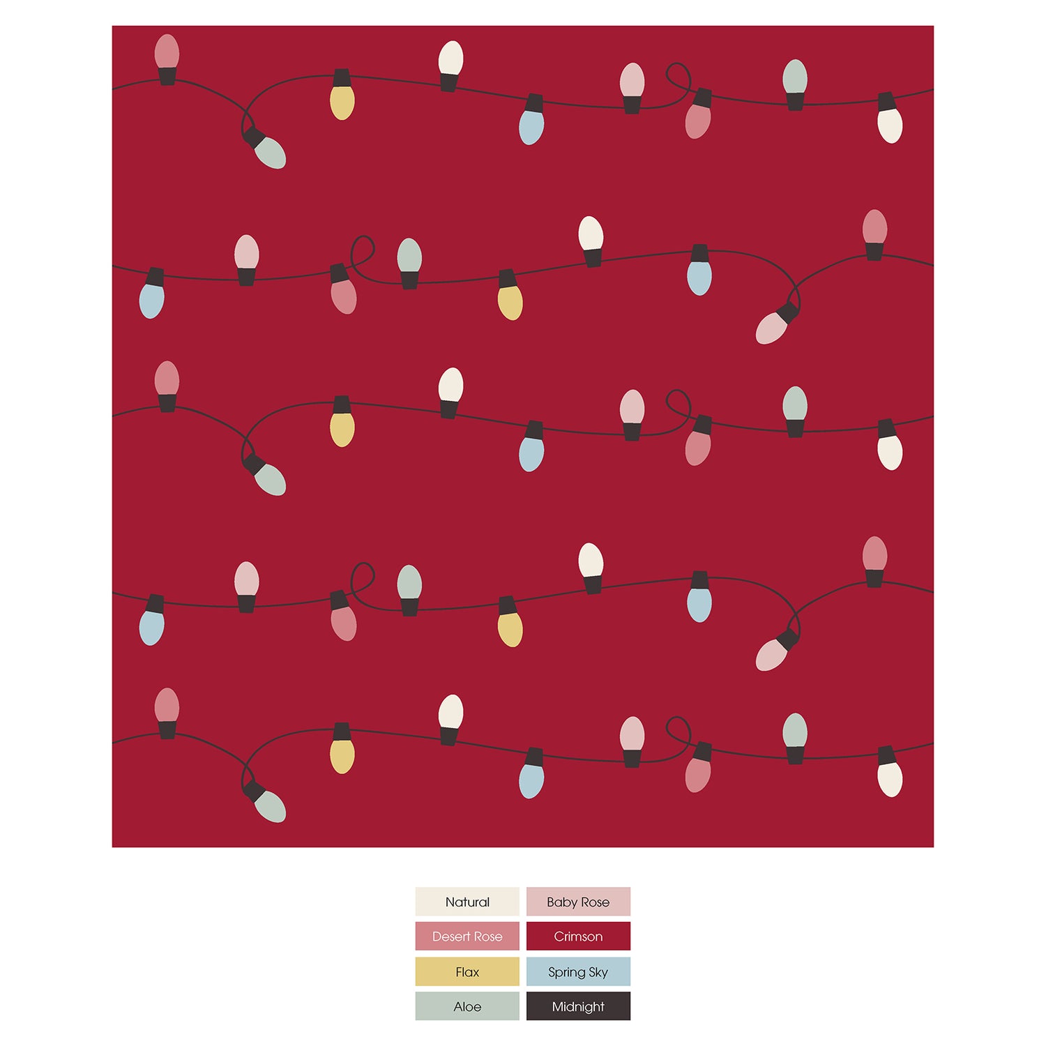 Print Footie with 2 Way Zipper in Crimson Holiday Lights (348830)