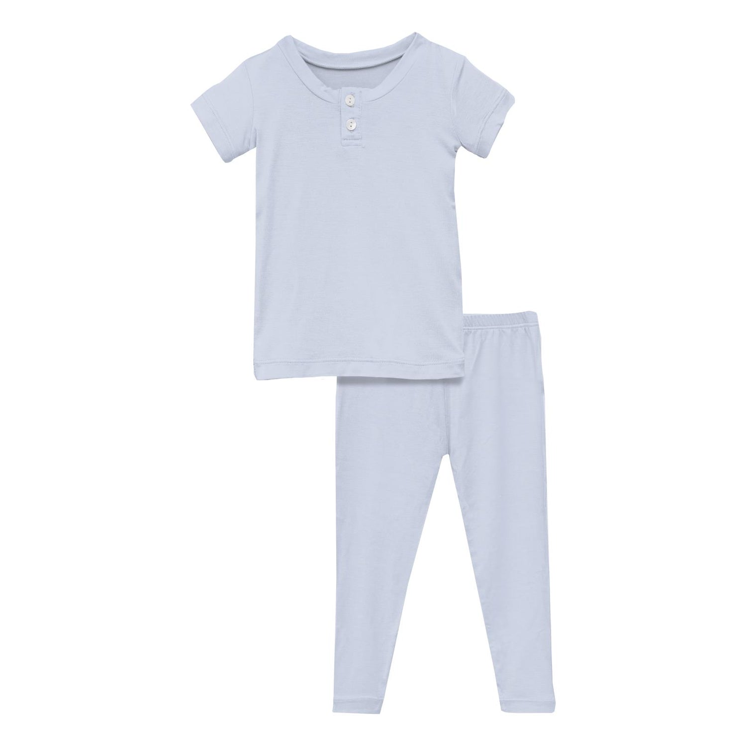 Short Sleeve Henley Pajama Set in Dew (281459)