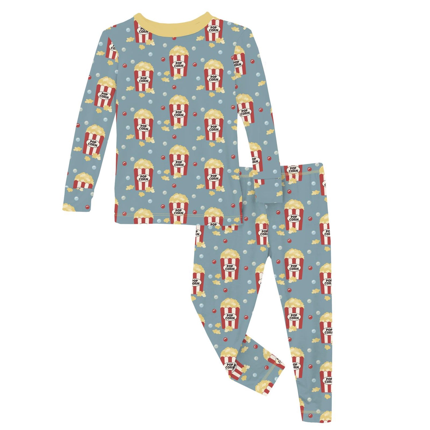 Print Long Sleeve Pajama Set in Stormy Sea Movie Night (373379)