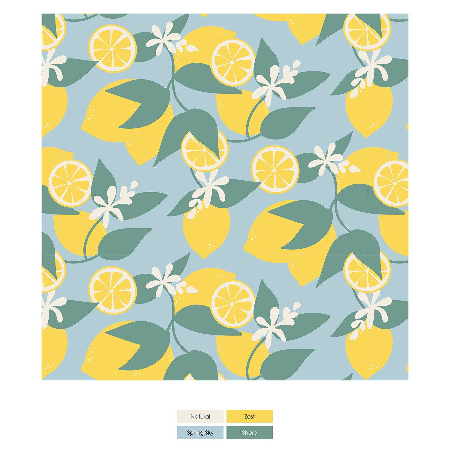 Print Ruffle Romper in Spring Sky Lemonade (378605)
