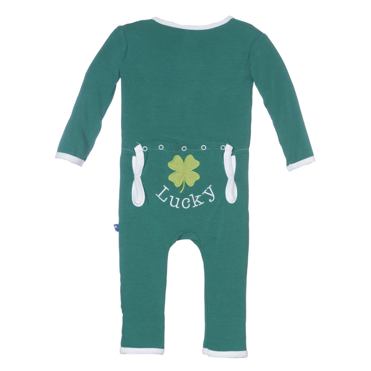 Holiday Applique Coverall in Shady Glade Lucky Clover (243061)