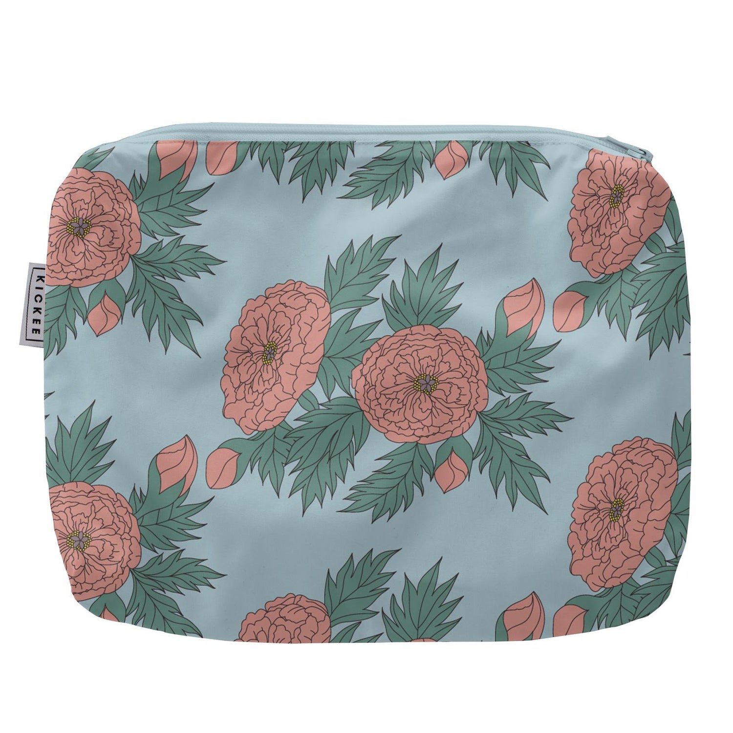 Print Small Coated Woven Wet Bag in Spring Sky Floral