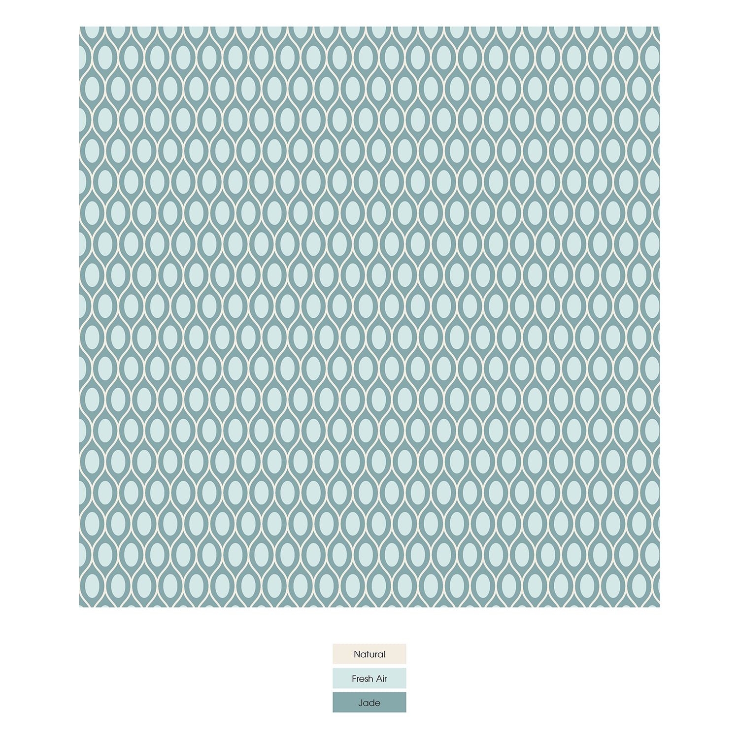 Print Coverall with 2 Way Zipper in Jade Wavy Lattice (330768)