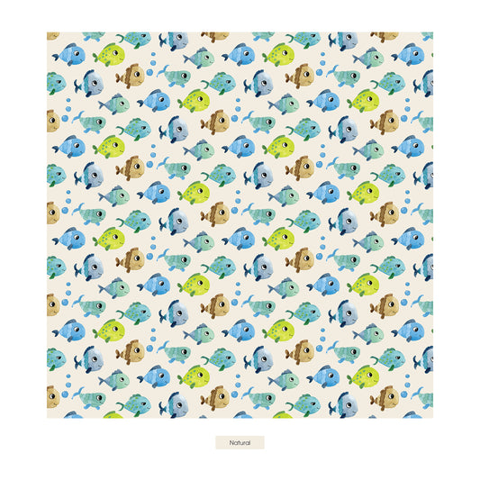 Print Training Pants in Natural Fishies (378893)
