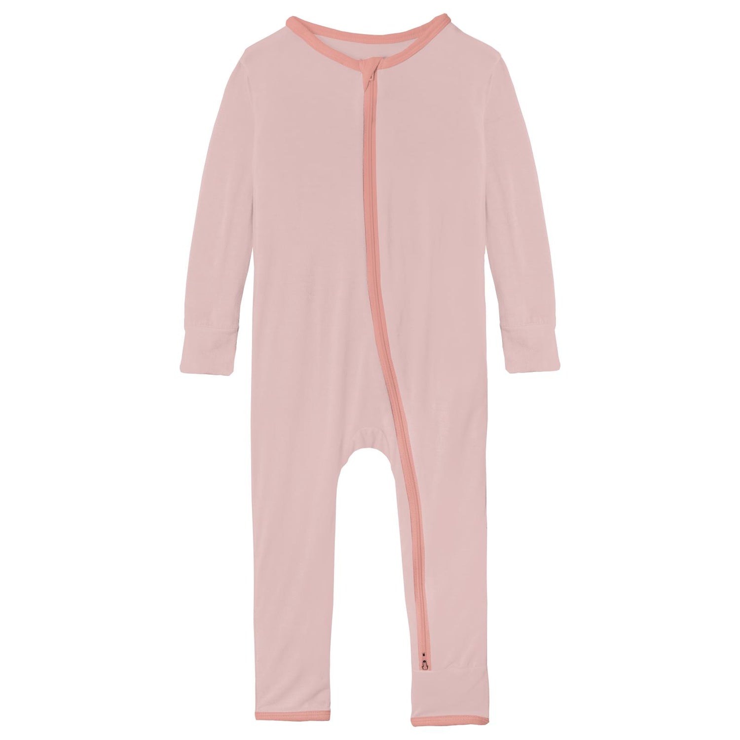 Applique Coverall with 2 Way Zipper in Baby Rose Velveteen (289042)