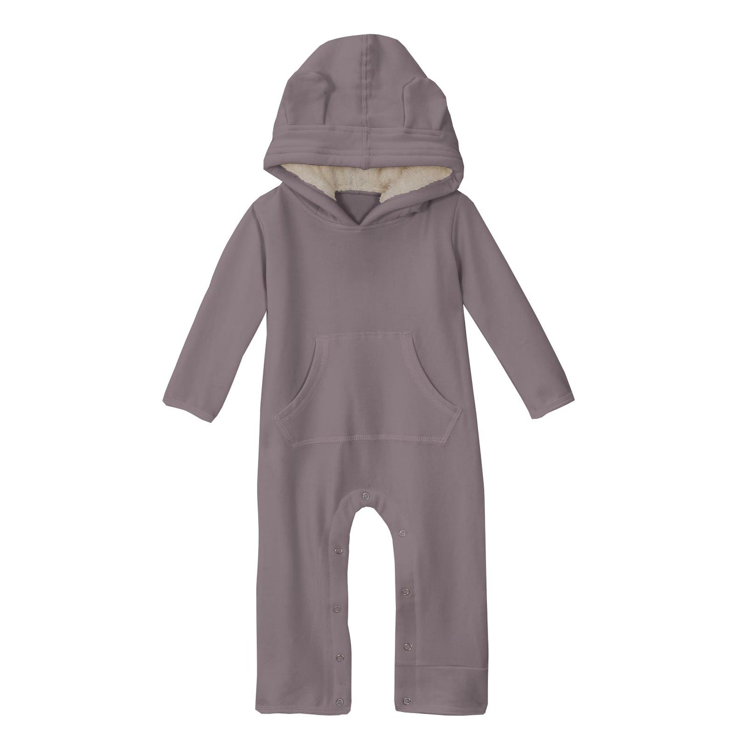 Fleece Coverall with Ears and Kangaroo Pocket in Quail (217105)