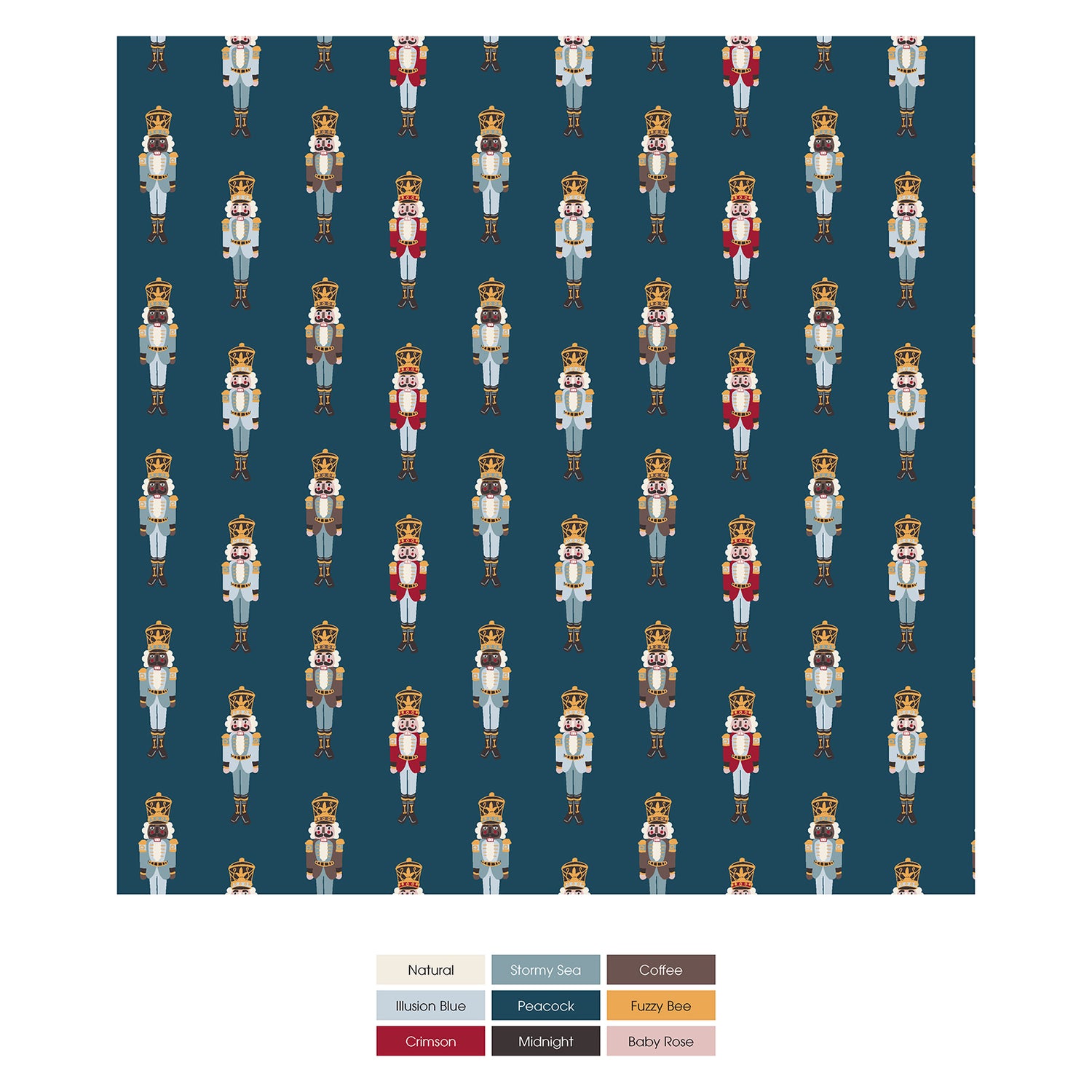 Print Convertible Sleeper with Zipper in Peacock Nutcrackers (304052)