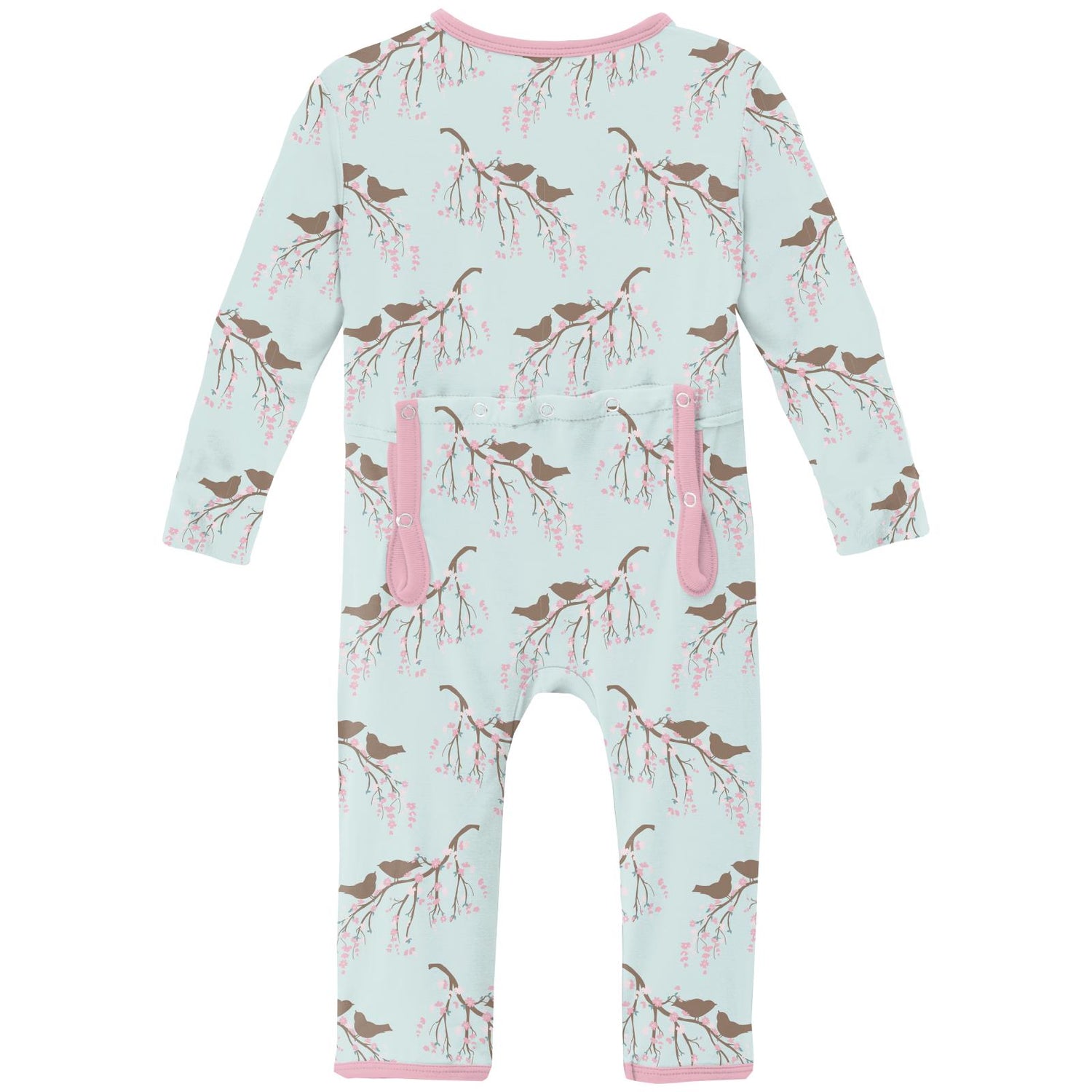 Print Coverall with Snaps in Fresh Air Bird Branch (319320)