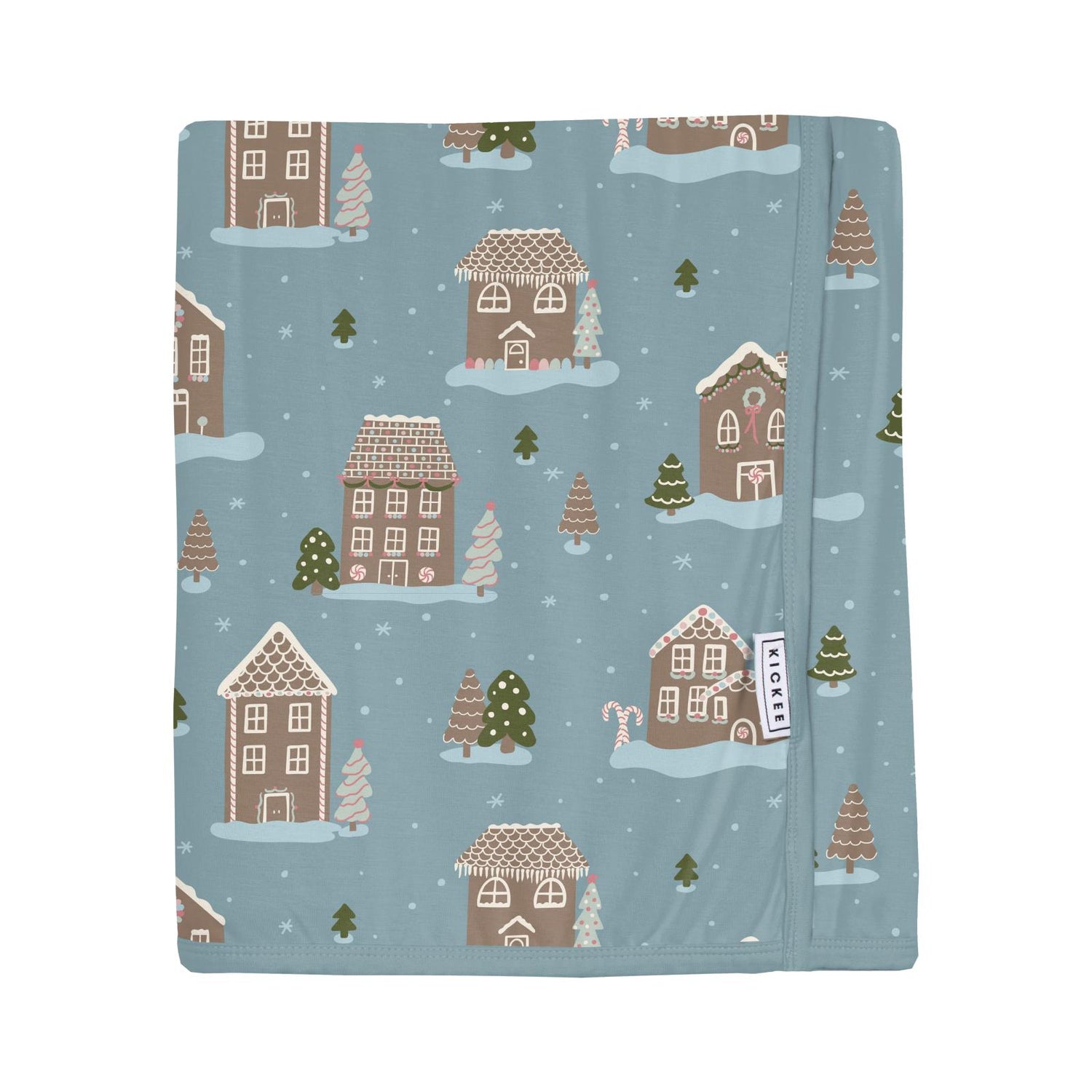 Print Swaddle Perfect Blanket in Stormy Sea Gingerbread Town (346488)