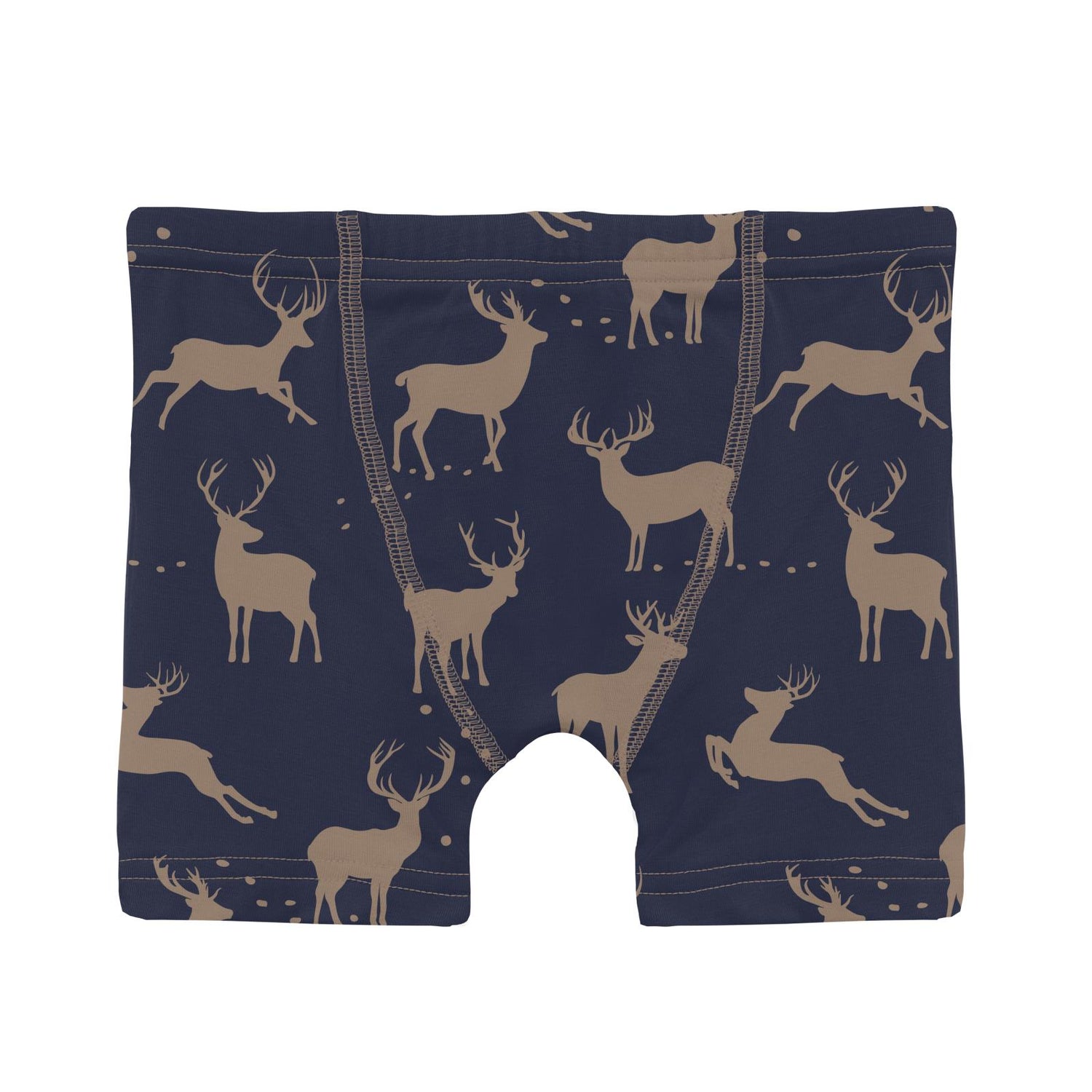 Print Boy's Boxer Brief in Peacoat Elk (346511)