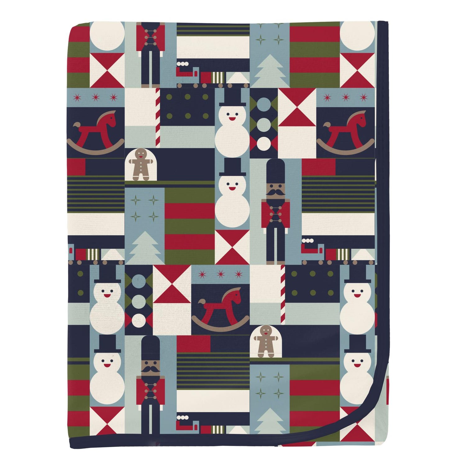 Print Swaddling Blanket in Peacoat Mod Christmas (346296)