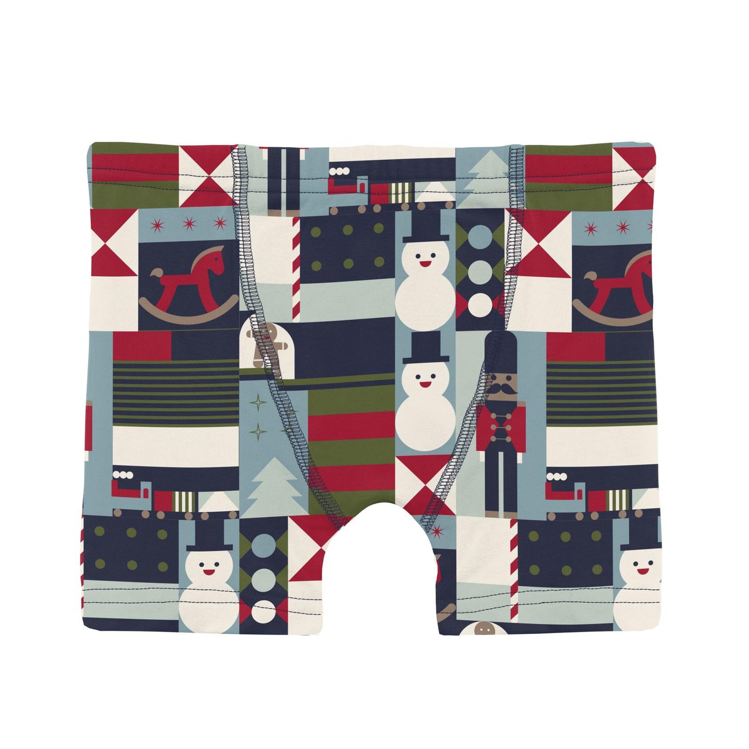 Print Boy's Boxer Brief in Peacoat Mod Christmas (346444)