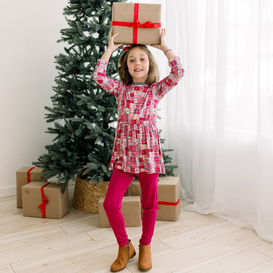 Print Long Sleeve Playtime Outfit Set in Moonlight Christmas Gifts (391477)