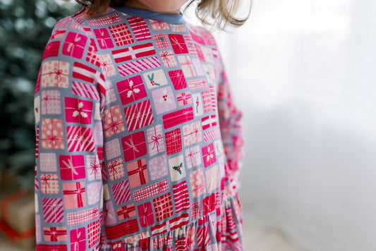 Print Long Sleeve Playtime Outfit Set in Moonlight Christmas Gifts (391479)