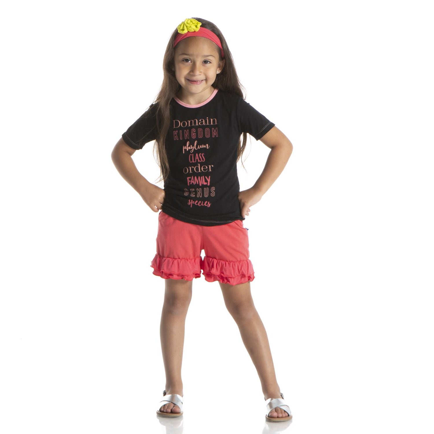 Flower Headband in Red Ginger with Banana (350024)