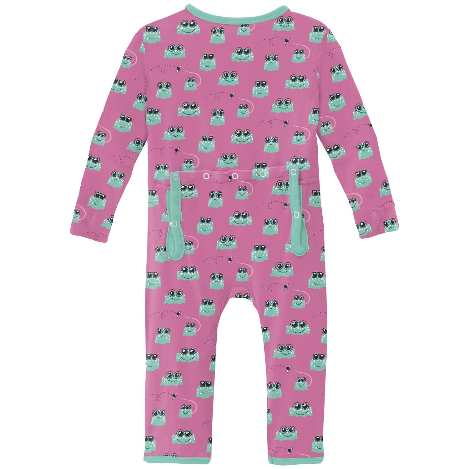 Print Coverall with 2 Way Zipper in Tulip Bespeckled Frogs (282594)